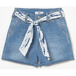 Vêtements Fille Shorts / Bermudas Brunello Cucinelli tie-waist sleeveless knitted dress Short loona en jeans bleu clair Bleu