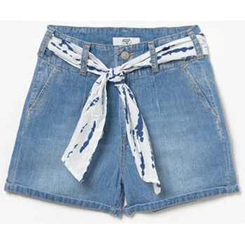 Vêtements Fille Shorts / Bermudas Halloween Wet Look Bodycon Mini Dress Short loona en jeans bleu clair Bleu