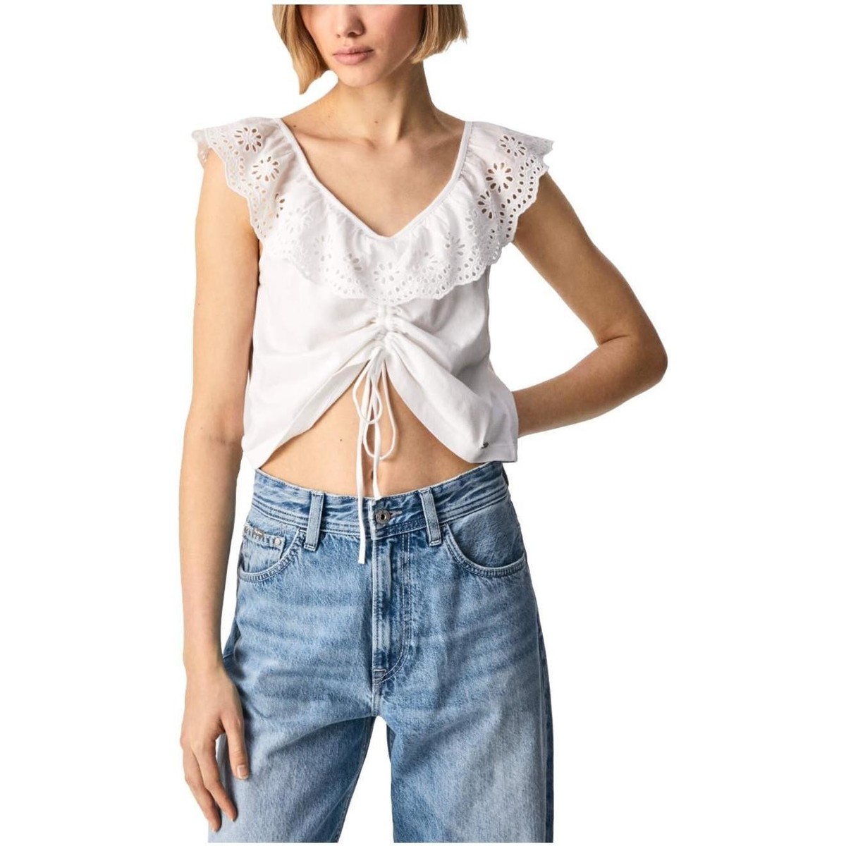 Vêtements Femme Tops / Blouses Pepe Levis jeans  Blanc