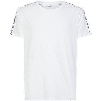 Vêtements Homme T-shirts & Polos Calvin Klein Jeans T-Shirt de Plage en Coton Bio - Bande Logo Blanc Blanc