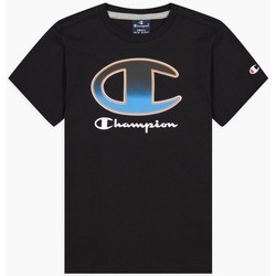 Vêtements Garçon T-shirts manches courtes Champion  Noir