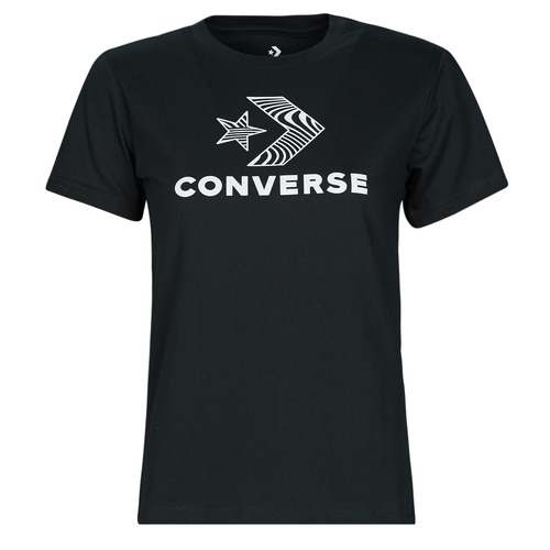 Vêtements Femme T-shirts manches courtes Converse STAR CHEVRON TEE BLACK