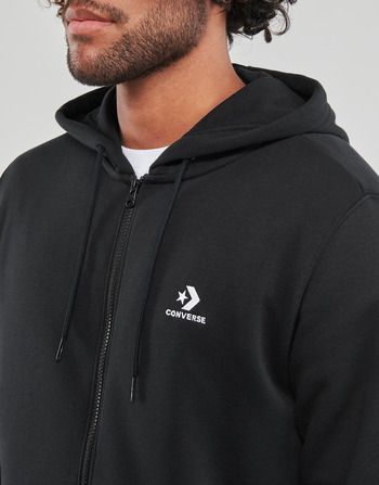 Converse GO-TO EMBROIDERED STAR CHEVRON FULL-ZIP HOODIE Noir