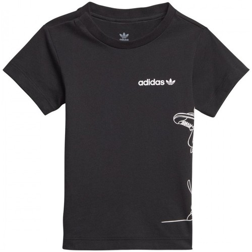 Vêtements Enfant T-shirts manches courtes adidas back Originals Goofy Tee Noir