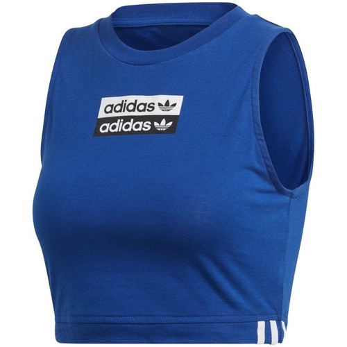 Vêtements Femme Débardeurs / T-shirts sans manche adidas Originals Crop Tank Bleu