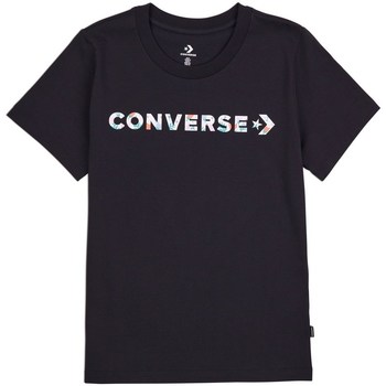 Vêtements Femme T-shirts top manches courtes Converse Floral Logo Graphic Noir