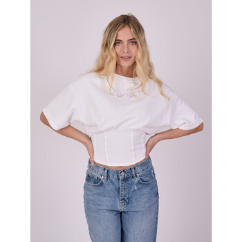 Vêtements Femme T-shirts & Polos Project X Paris Soutenons la formation des Blanc