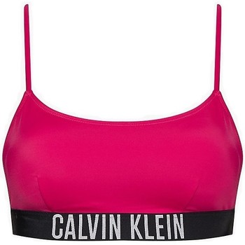 Vêtements Femme Maillots de bain séparables Calvin Klein Jeans Brassire avec bande lastique  logo rose Rose