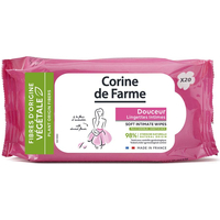Beauté Bio & naturel Corine De Farme Lingettes Intimes Douceur x20 - Fibre D'origine Vé Autres