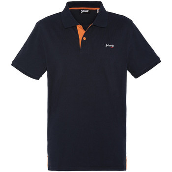 Vêtements Homme Kids T-Shirt mit Kronen-Print Weiß Schott Polo Bleu Marine