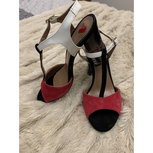 Chaussures Femme Ballerines / Babies Love Moschino Sandales. Pointure 38 noir/blanc/rouge Multicolore