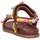 Chaussures Fille Sandales et Nu-pieds Florens E2884 Sandales Enfant Cuir-multicolore Marron