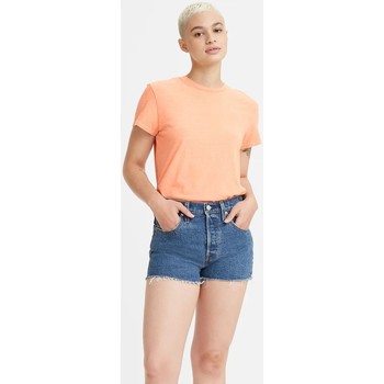 Vêtements Femme Everrick T-shirt In White Cotton Levi's A1712 0010 - CLASSIC TEE-DESATURATED PINK Orange