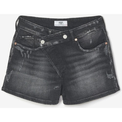 Vêtements Shorts / Bermudas Cotton Tunic And Leggings Pyjama Set Short mosta en jeans noir à fermeture asymétrique Noir