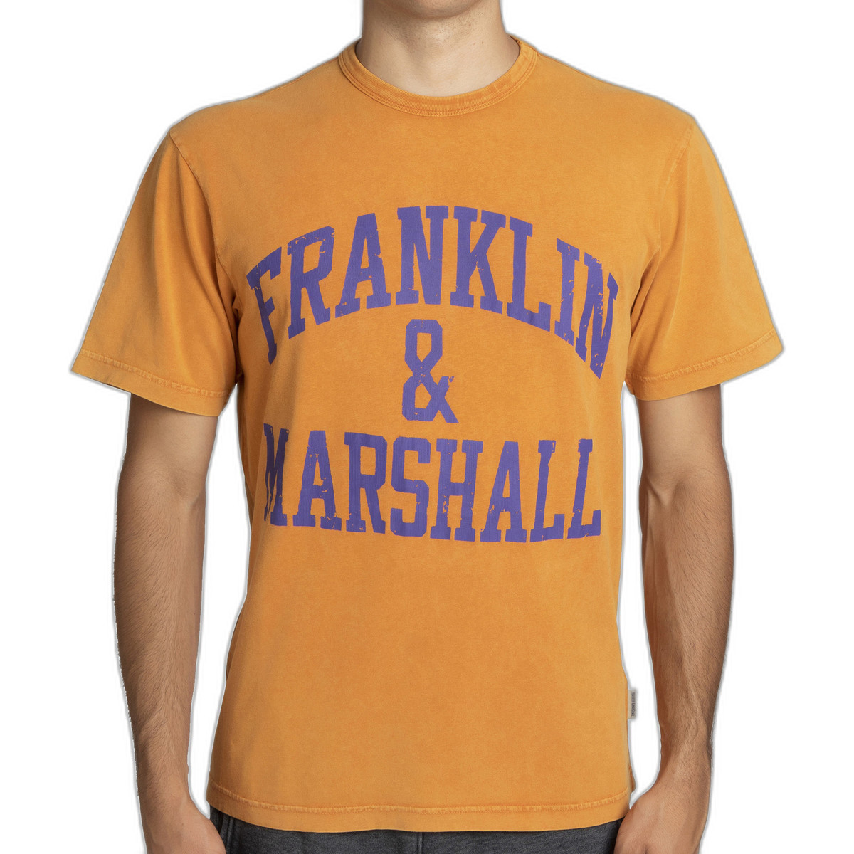 Vêtements Homme T-shirts manches courtes Franklin & Marshall T-shirt Alaia à manches courtes Orange