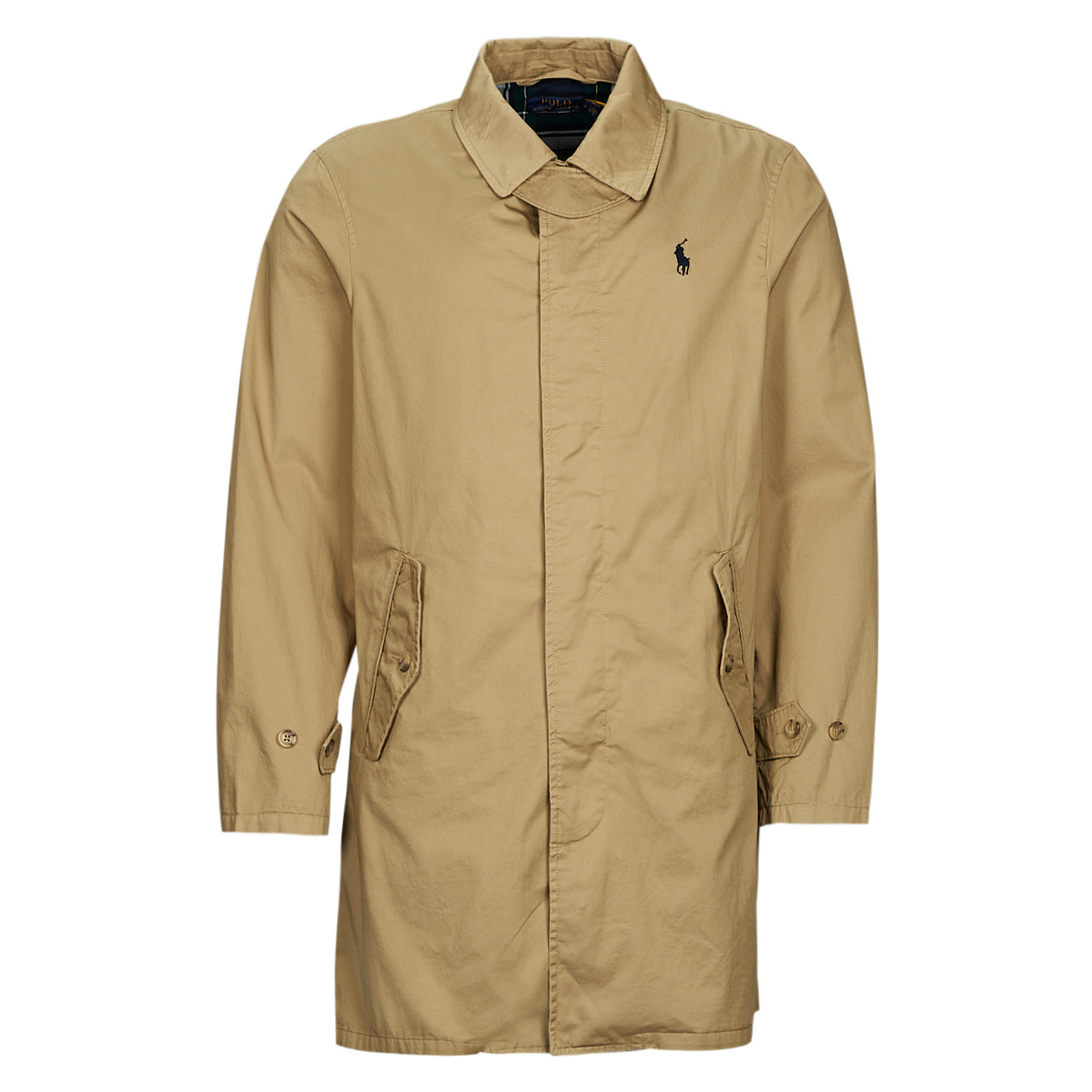 Vêtements Homme Manteaux Nautical Polo embroidery on the front O223SC02-WALKING COAT-LINED-WINDBREAKER Beige