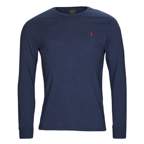 Vêtements Homme T-shirts Anorak longues Polo Ralph Lauren K224SC08-LSCNCMSLM5-LONG SLEEVE-T-SHIRT Bleu / Spring Navy Heather