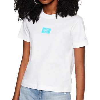 Vêtements Femme T-shirts manches courtes Calvin Klein Jeans J20J216184 Blanc