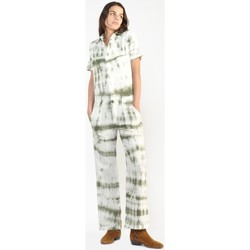 Vêtements Femme Combinaisons / Salopettes Le Temps des Cerises Combinaison pantalon wagga tie and dye kaki Vert