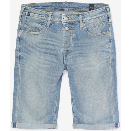Vêtements Homme Shorts / Bermudas Le Temps des Cerises Bermuda laredo en jeans Animal bleu clair délavé Bleu