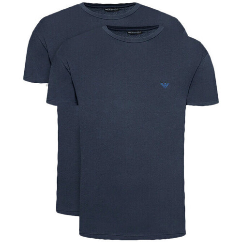 Vêtements Homme T-shirts & Polos Écharpe EA7 Emporio Armani 285381 0A120 49136 Black Iris Whiteni Pack de 2 Bleu