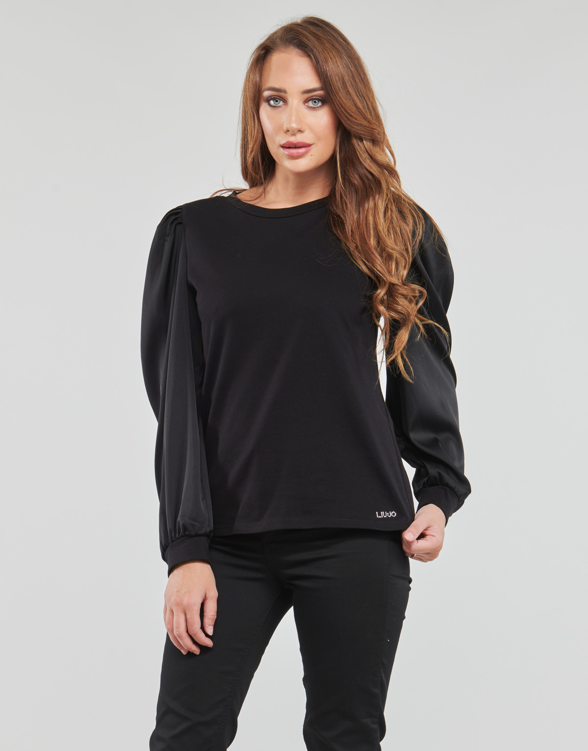 Vêtements Femme Polar Zip Neck Sweatshirt WF2388 Noir