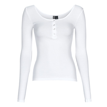 Vêtements Femme T-shirts manches longues Pieces PCKITTE LS TOP Blanc