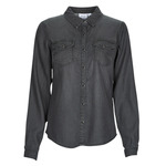 Conjunto negro de camiseta interior y leggings a juego 100% lana de merino de