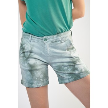 Vêtements Femme Shorts / Bermudas Le Temps des Cerises Short veli4 tie and dye bleu vert Gris