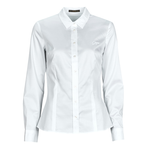 Vêtements Femme Chemises / Chemisiers Bag Guess CATE Blanc