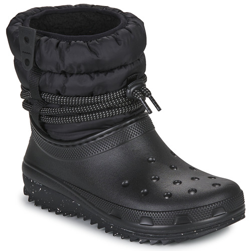 Chaussures Femme Ciabatte CROCS Classic All Terrain Clog 206340 Grey Multi Crocs CLASSIC NEO PUFF LUXE BOOT W Noir