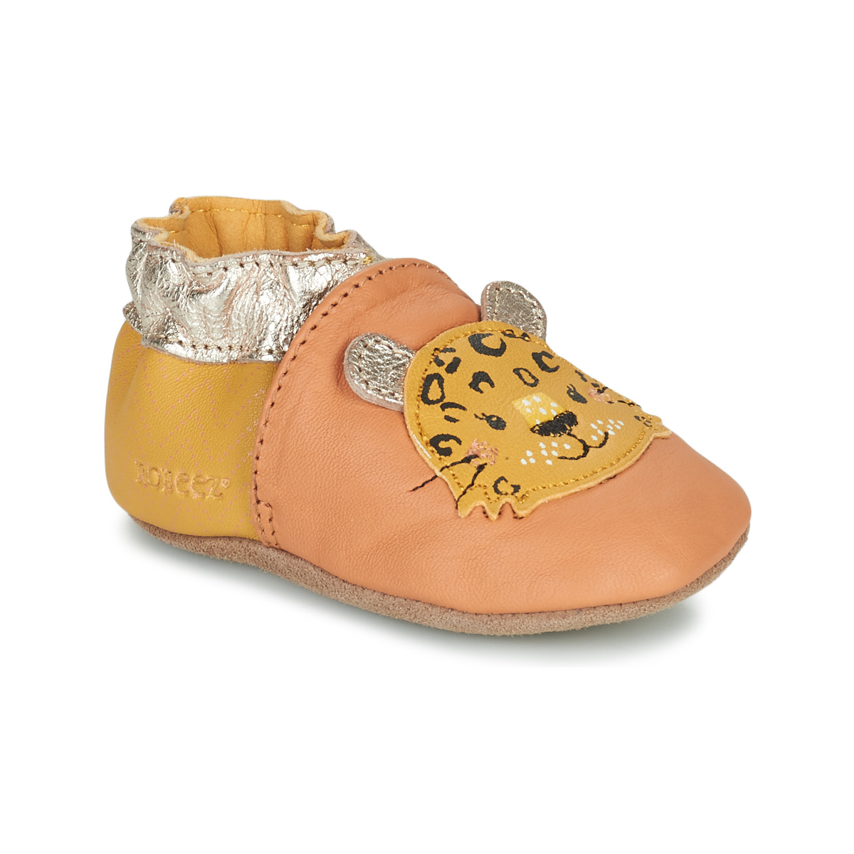Chaussures Fille Chaussons bébés Robeez LEOPARDO Camel