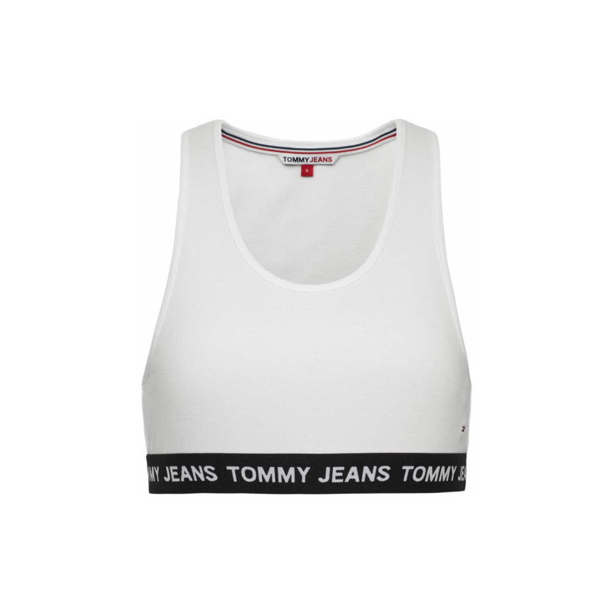 Vêtements Femme Débardeurs / T-shirts sans manche Tommy Jeans Logo wb crop top Blanc