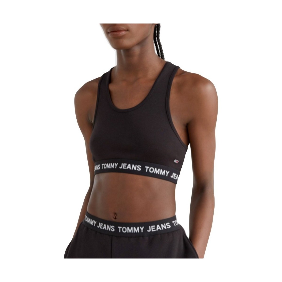 Vêtements Femme Débardeurs / T-shirts sans manche Tommy Jeans Logo wb crop top Noir