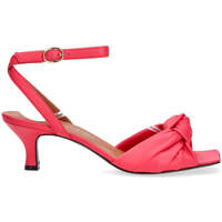Chaussures Femme Sandales et Nu-pieds Sandale Basse En Cuir Blanc  Rouge
