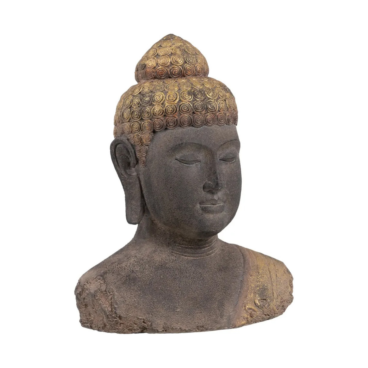 Maison & Déco Statuettes et figurines Ixia Statue Buste de Bouddha antique 45 cm Doré