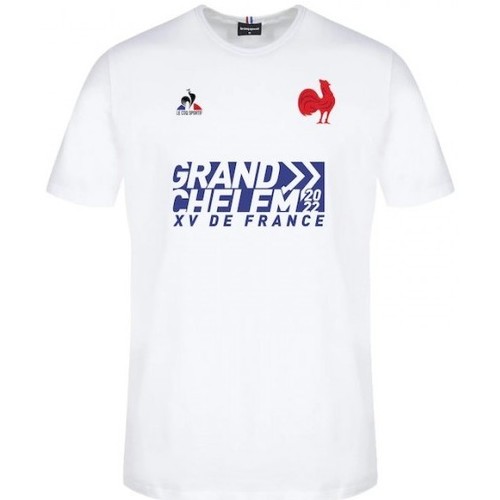 Vêtements T-shirts & Polos Le Coq Sportif T-SHIRT FFR SUPPORTER GRAND CH Blanc
