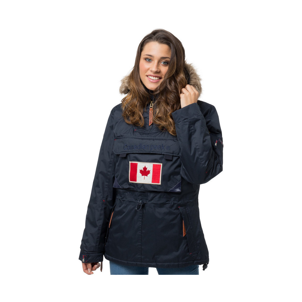 Vêtements Femme Doudounes Canadian Peak Anorak Aubergeak Marine