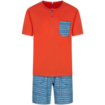 Vêtements Homme Pyjamas / Chemises de nuit Christian Cane Pyjama court coton Bleu, orange