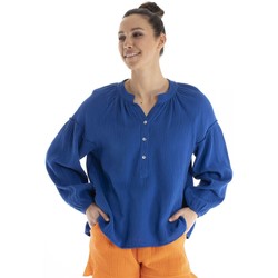 Vêtements Femme Chemises / Chemisiers Gerard Pasquier Chemisier confort CALY Bleu Roi