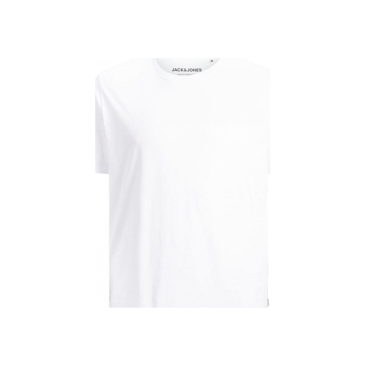 Vêtements Homme Short-sleeved T-shirt Patch detail Round neck Straight cut 12158482 BASIC TEE-WHITE Blanc