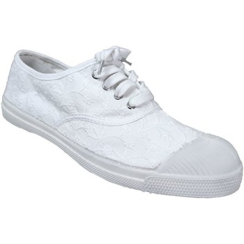 Chaussures Femme Baskets basses Bensimon Ten br anglaise Blanc toile
