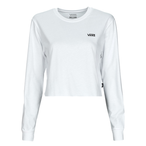 Vêtements Femme T-shirts manches longues Vans JUNIOR V LS CROP WHITE