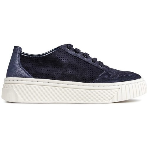 Chaussures Femme Baskets basses Geox Perforated Cup Sole Tennis Bleu