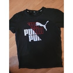 Vêtements Garçon T-shirts manches courtes Puma Tshirt puma Noir