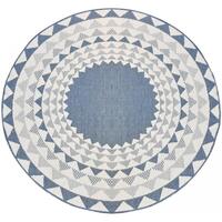 Maison & Déco Textiles d'extérieur Unamourdetapis Tapis exterieur Ext Haya Reversible Bleu 160x160 rond cm Bleu