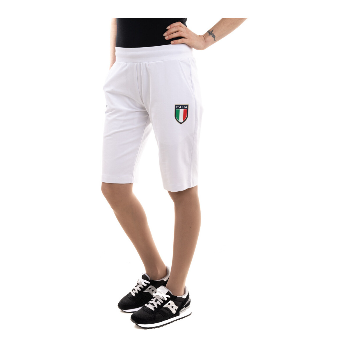 Vêtements Femme Shorts / Bermudas Emporio Armani EA7 8NTSC0TCA6Z Blanc
