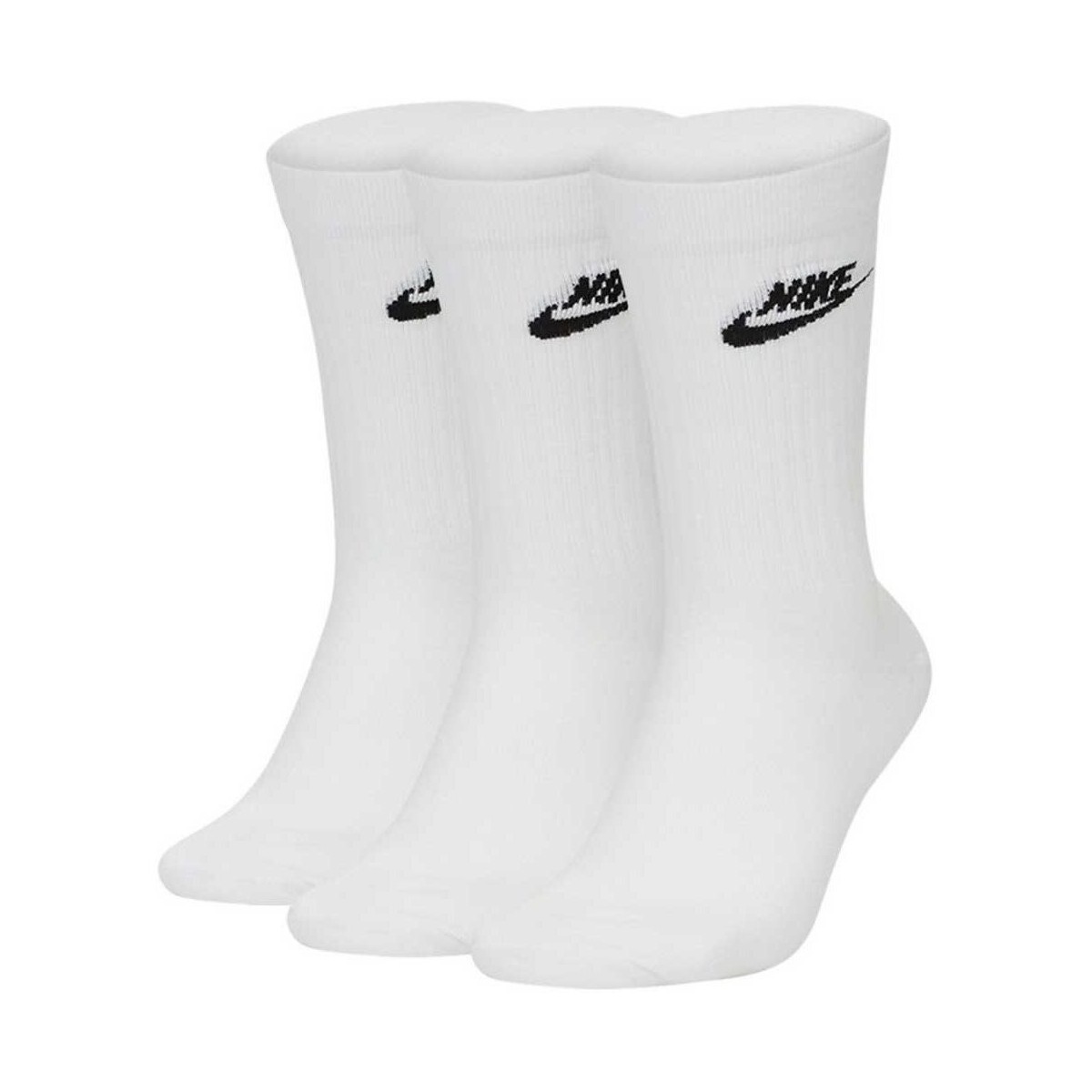 Sous-vêtements Chaussettes de sport Nike Sportswear Everyday Essential Crew 3 Pairs Blanc
