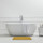 Maison & Déco Tapis de bain Guy Levasseur Tapis de bain 50x80cm ecru avec fils dorés
