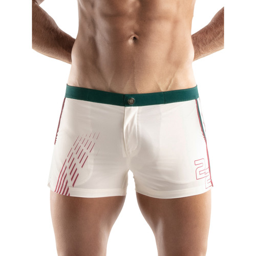 Vêtements Homme Maillots / motivo Shorts de bain Code 22 Boxer de bain Racer Code22 Blanc